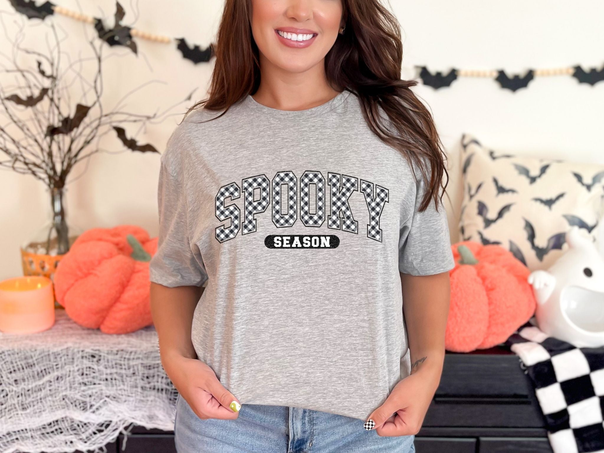 SPOOKY - Black/White Buffalo Plaid